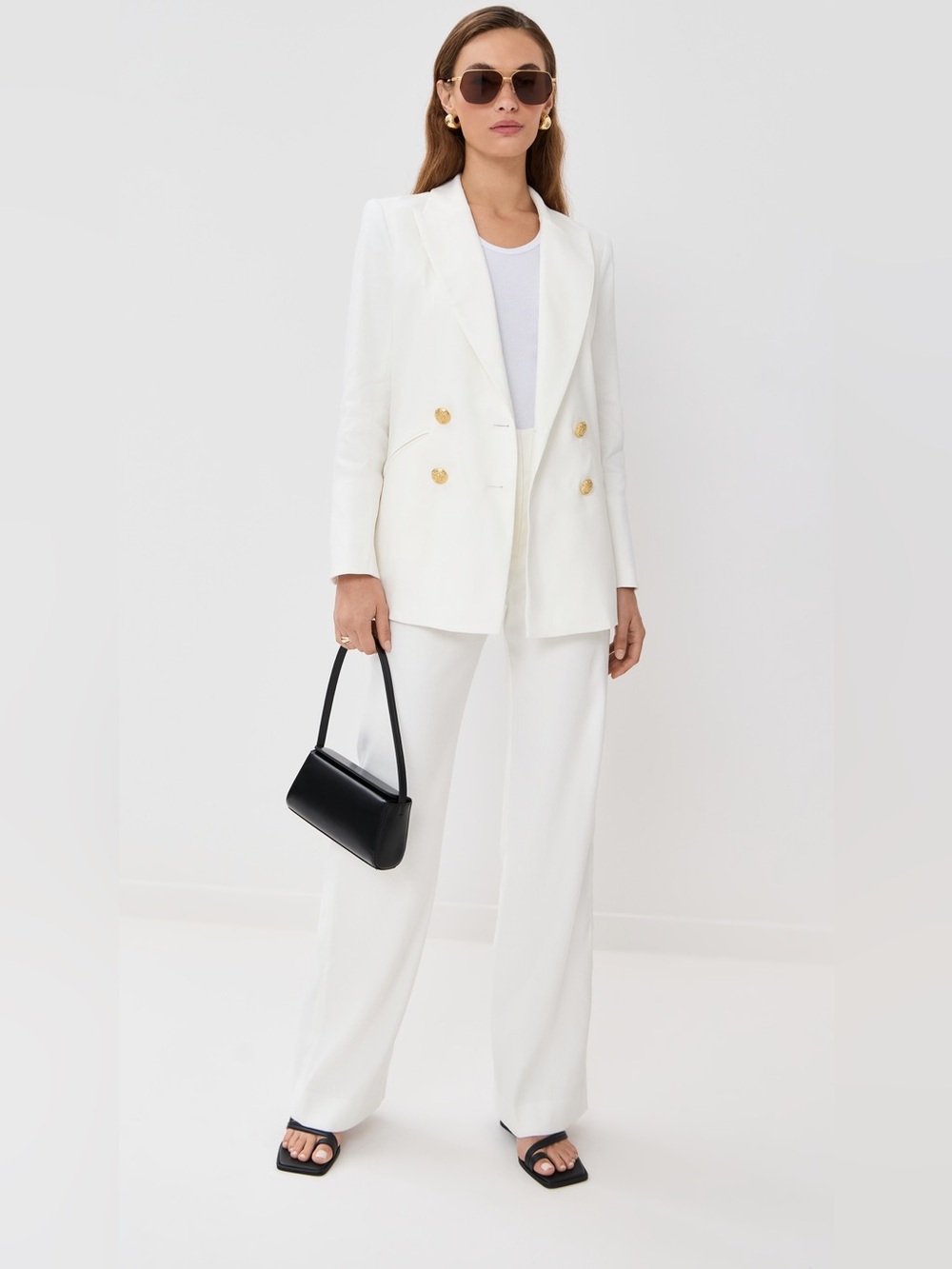NWT Veronica Beard Matching Set Suit Dickie Jacket Pants White Linen Dale Jude 0